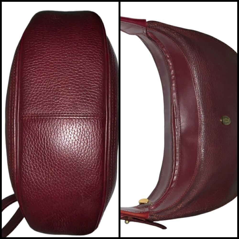 CARTIER Must De Vintage Bordeaux Pebbled Leather Shoulder Bag - Picture 9 of 14